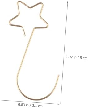 Christmas Star Hook Metal Wire Hooks for Xmas Tree Ornaments Decorative Hanger for Baubles