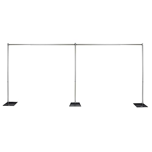 Pipe and Drape Backdrop Photobooth Wedding Party Convention Tradeshow Kit Framework ONLY (8x20Fixed) Upgraded Version - size: 8x20fixed