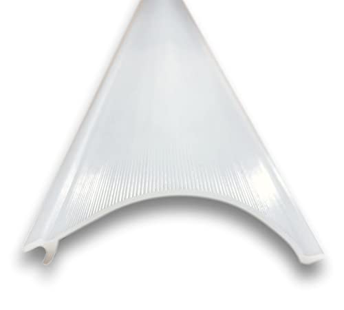 Beam Lighting Under Cabinet Light Cover Replacement | White Ribbed Acrylic Diffuser (for UC8, 24") - size: 24 Inch, style: for UC8