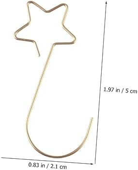 Cabilock 100pcs Christmas Ornament Hanger Hooks Star Shaped Xmas Tree Baubles Hanging Hooks for Easy Decoration and Daily Use of Christmas Accessories