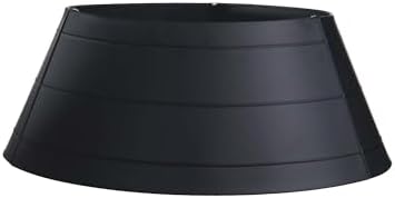 Black Metal Tree Collar – 71 cm Base, 28 cm High, Modern Christmas Stand Cover