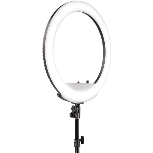 Westcott 18” Bi-Color LED Ring Light Kit with Batteries and Stand Professional Studio Continuous Lighting for Photography, Video Conferencing, Hair & Makeup Salons, Tattoo Studios, YouTube & TikTok