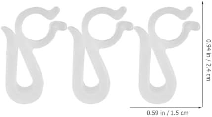 OUNONA 120pcs S-Shaped Outdoor Light Clips for String Lights and Christmas Tree Ornaments, Plastic Heavy Duty Hooks Prevent Falling, for Organizing Decorations in Bathroom or Kitchen