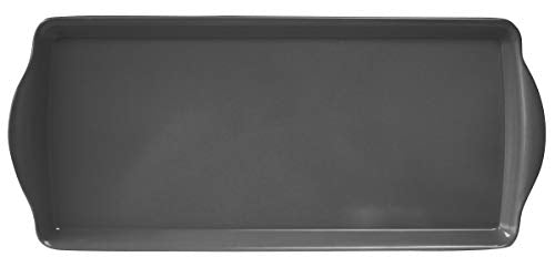 Reston Lloyd Calypso Basics Tidbit Tray, Grey (Pack of 2) - color: Charcoal, size: 14.7" x 6.5" x 0.8" (Pack of 2)