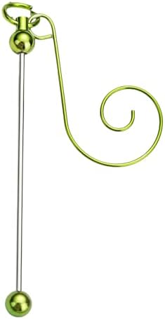 5 Pieces Colorful Metal Hanging Hooks for Christmas Ornament and Craft Projects Beadable Hangers Jewelry Accessories Beadable Christmas Hooks