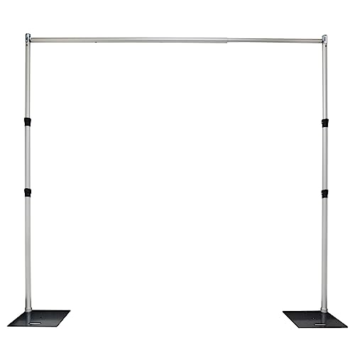 Pipe and Drape Backdrop Photobooth Wedding Party Convention Tradeshow Kit Framework ONLY (10x10ADJ) Upgraded Version - size: 10x10ADJ