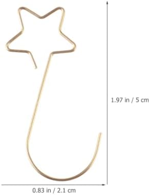 Alasum 100pcs Metal Christmas Ornament Hooks Star Shape