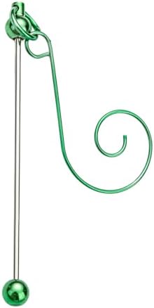 5 Pieces Colorful Metal Hanging Hooks for Christmas Ornament and Craft Projects Beadable Hangers Jewelry Accessories Beadable Christmas Hooks