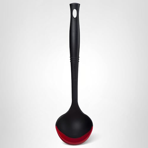 Le Creuset Revolution Bi-Material Ladle, 12" x 3.5", Cerise