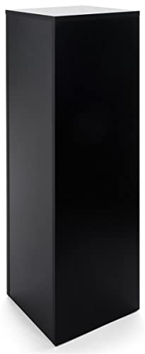 Displays2go, Laminated Gallery Display Cube, Particle Board, Melamine Construction – Black (WDCUBEBLK4) - color: Black, size: 42"H