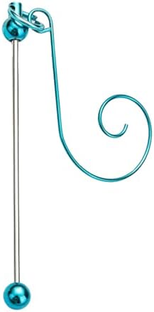 5 Pieces Colorful Metal Hanging Hooks for Christmas Ornament and Craft Projects Beadable Hangers Jewelry Accessories Beadable Christmas Hooks