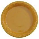 Exquisite Party Solids Gold Plastic Plates For Party Supplies 7" Gold Disposable Plates Heavy Duty 50 Pcs Plastic Dinnerware Sets Heavy Duty 350 GSM Disposable Dinnerware Set