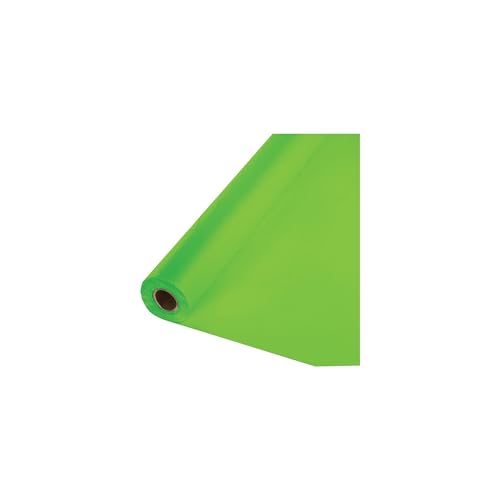 Creative Converting Roll Plastic Table Cover, 100-Feet, Fresh Lime - color: Lime Green
