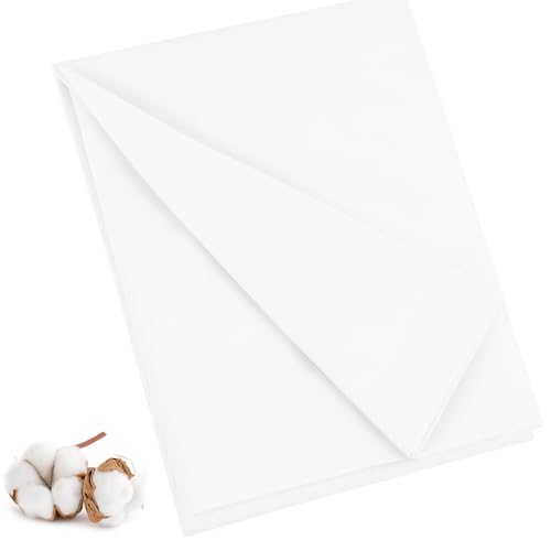 PEASUG 100% Cotton Muslin Fabric,59 inch x 10 Yards Bleached Muslin Fabric by The Yard, Medium Weight Draping Fabrics Suitable for Sewing Embroidery, Garments, Crafts Material-White - color: Bleached, size: 10 Yards