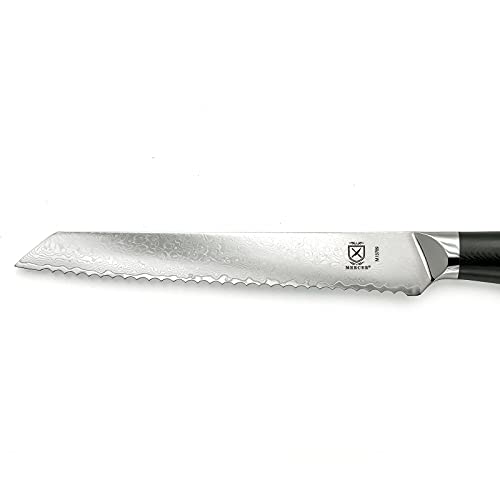 Mercer Culinary M13789 Premium Grade Super Steel, 8-Inch Serrated Bread Knife, G10 Handle - style: Serrated Bread Knife G10 Handle 8 Inch