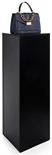 Displays2go, Laminated Gallery Display Cube, Particle Board, Melamine Construction – Black (WDCUBEBLK4) - color: Black, size: 42"H