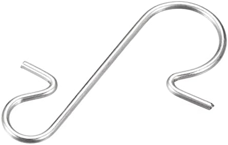 MECCANIXITY Christmas Ornament Hooks S Shaped Hangers 0.6 x 1.2 Inch for Hanging Lanterns Lights (Silver Finish, Pack of 120)