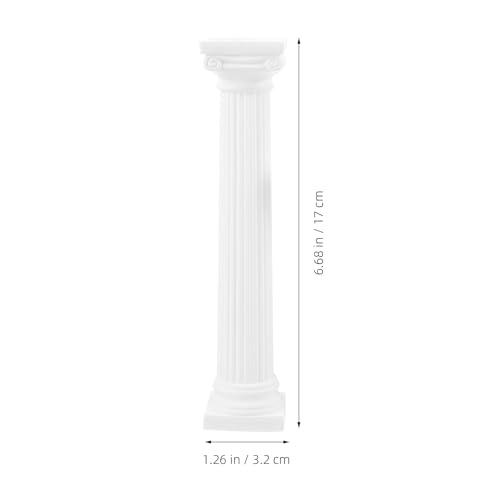 6Pcs Roman Column Statue Decorative Roman Pillar Statues for Home Decor Photo Props Wedding Table Decoration and Event Styling - size: 15.30X3.20X3.20CM