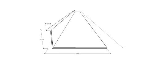 Beam Lighting Under Cabinet Light Cover Replacement | White Ribbed Acrylic Diffuser (L-Shaped, 24") - size: 24 Inch, style: L-Shaped