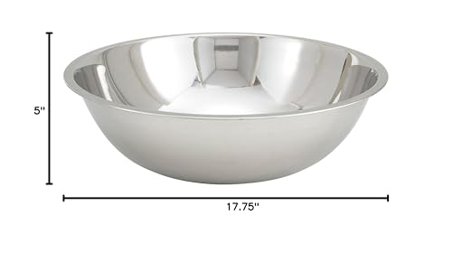 Winco 16 Quart Heavy-Duty Stainless Steel Mixing Bowl