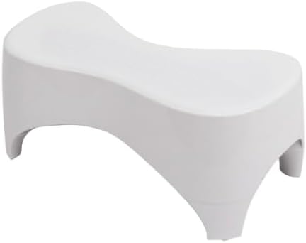 TUSHY New Ottoman Go Toilet Stool - White 7” Inch Tall | Anti Slip Step for Bathroom | Squat and Poop Stool | Modern Sleek for Adult and Kids