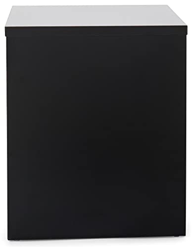 Displays2go Black Retail Display Pedestal with Collapsible Design – Black (WDCUBEBLK1) - color: Black, size: 16"H