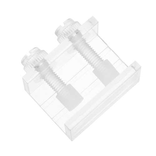 UKCOCO 2pcs Transparent Acrylic Clip for Fish Tank Background Durable Background Fixing Clips with Siphon Groove for Aquariums and Water Tanks