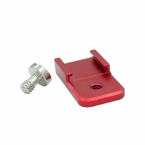 Red Universal Camera Cold Shoe Plate DSLR Camera Accessories Photography External Microphone Flash Cold Shoe Mount Adapter
