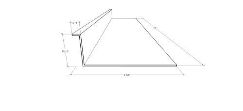 Beam Lighting Under Cabinet Light Cover Replacement | White Ribbed Acrylic Diffuser (L-Shaped, 12") - size: 12 Inch, style: L-Shaped