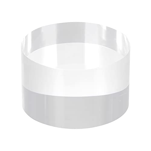 MECCANIXITY Clear Acrylic Solid Cylinder Round Display Riser, 1.2 inches (Height) x 2 inches (Diameter), for Showing Your Collectibles, Cosmetics