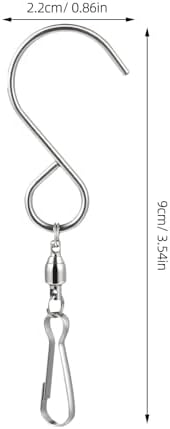KESYOO 16pcs Stainless Steel Wind Chime Hanger with 360?? Rotating Design, Heavy-Duty Swivel Hooks for Windsocks and Outdoor Ornament Hooks, for Balcony and Garden Use