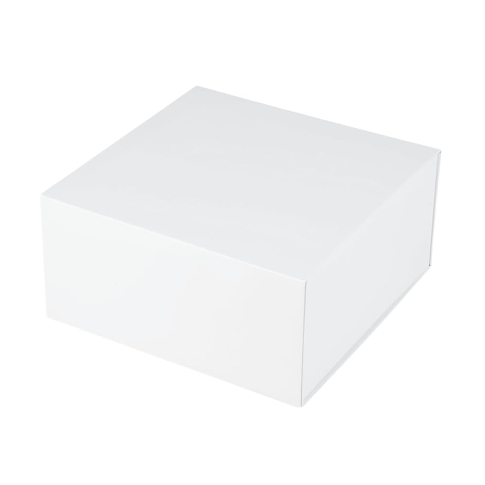 PLINJOY Magnetic Gift Box 15 Pack White Small Gift Box with Lids Closure in Bulk, Luxury Cardboard Gift Boxes for Presents,Bridesmaid Proposal,Packaging for Small Business,Parties,Bulk 8x8x4