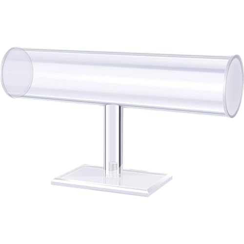 ChezMax Necklace Jewelry Display Jewelry Stand Hovering T-Bar Bracelet Holder for Home Organization - color: G-Transparent