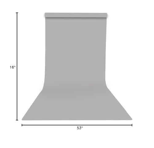 Seamless Photogrphy Background Paper, Paper Backdrop Roll for Photoshoot, 53" x16', Pursuit Grey - color: Pursuit Grey, size: 53"x16'