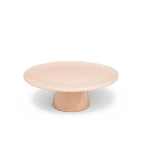 The Cake Stand – 10 Inch Gloss Ceramic Pedestal Cake Stand, Modern Footed Dessert Stand for Cakes, Cupcakes, Cookies & More (Rose) - color: Rose