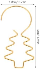 Gold Christmas Tree Ornament Hooks Metal Spiral 100pcs