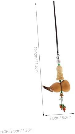 Car Mirror Hanging Pendant Creative Gourd Deer Ornament for Rear View Mirror Chinese Style Decoration Safety Charm for Automotive Interior Easy to Install Car Accessory