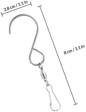 COHEALI Swivel Hooks Clips Hanging Ornament Hooks 20pcs Stainless Steel Sturdy with Openable Clips for Wind Chimes and Bird Feeders for Display and Hanging Decors