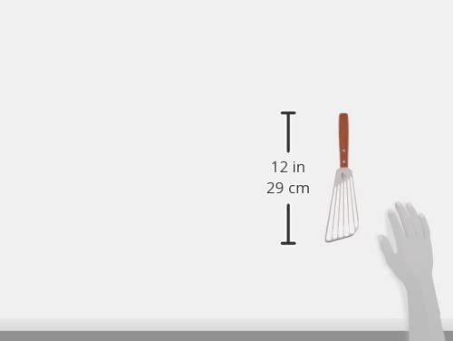Winco Fish Spatula, Wooden Hdl, 6.5" Blade
