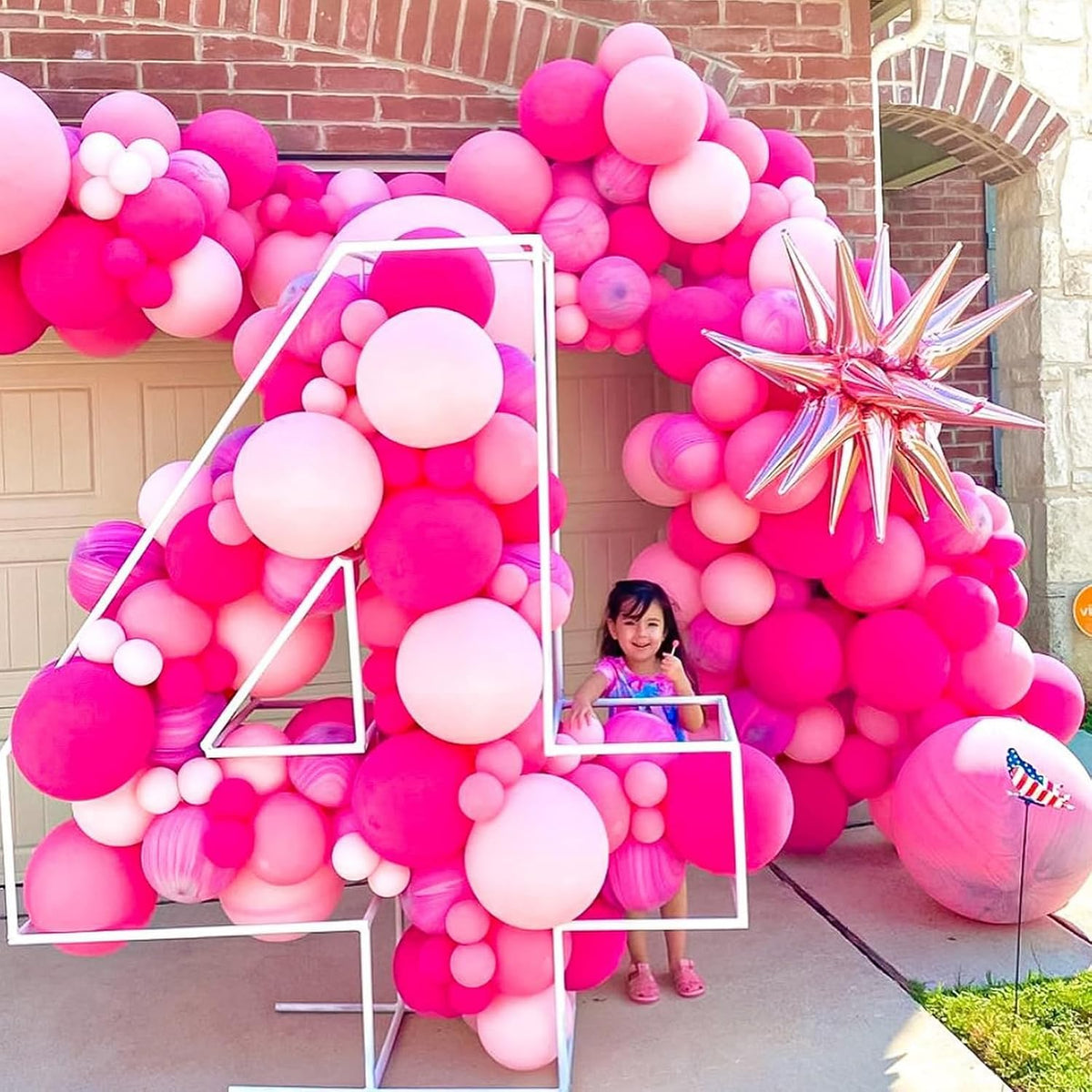 Pastel Pink Confetti Birthday Balloon Kit