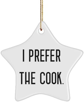 Love Cook Gifts, I Prefer the Cook, New Birthday Star Ornament For Colleagues From Friends, Thank you gifts for cooks, Appreciation gifts for cooks, Best gifts for cooks, Personalized gifts for cooks,