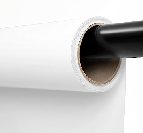 Kate Seamless Paper Backdrop for Photography Solid White Photo Backdrop Paper (53''x32.8' Arctic White) - color: Arctic White, size: 53''x32.8'
