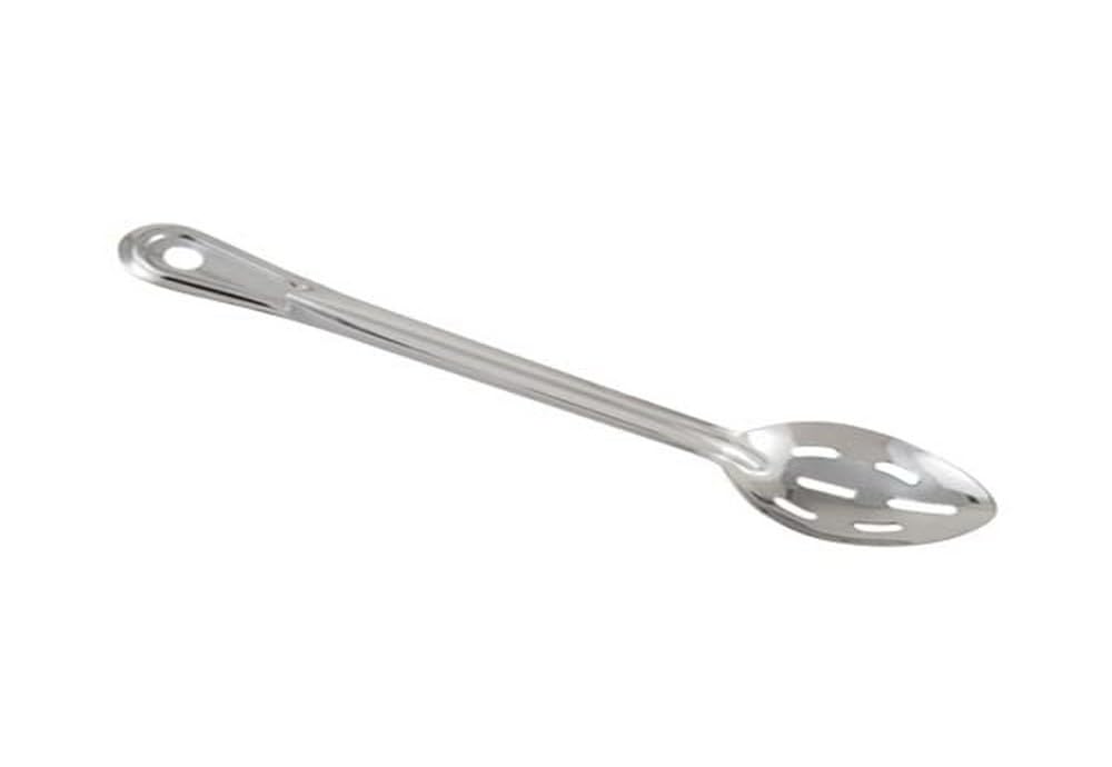 Winco Stainless Steel Basting Spoon, Slotted, 11", 1.5mm