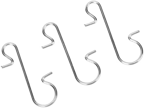 GOWENIC 100 Pcs Multi Purpose Metal S Shape Hooks for Christmas Tree Ornament Holders, White Hanging Hooks for Bells, Small Decorations, Home & Holiday Decor Accessories (White)