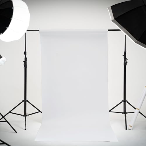 Kate Seamless Paper Backdrop for Photography Solid White Photo Backdrop Paper (53''x32.8' Arctic White) - color: Arctic White, size: 53''x32.8'