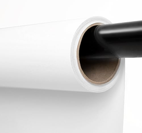 Kate Seamless Paper Backdrop White Paper Backdrop for Photoshoot (86''x32.8' Arctic White) - color: Arctic White, size: 86''x32.8'