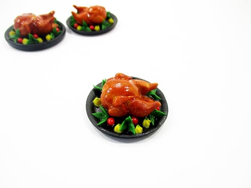 Dollhouse Miniatures Christmas Food Roast Turkey Holiday Thanksgiving 16180