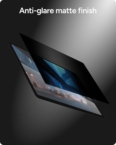 ZAGG 14-Inch Universal Laptop Privacy Filter (16:9) – Removable Magnetic 4-Way Screen Filter, Anti-Glare Matte Finish, Fingerprint Resistant, Reusable Design & Protective Sleeve