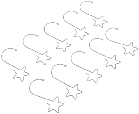 Star Shaped Christmas Tree Hooks, 120pcs Stainless Steel Ornament Hangers for Holiday Decorations, for Christmas, Easter, Halloween Parties (Silver)