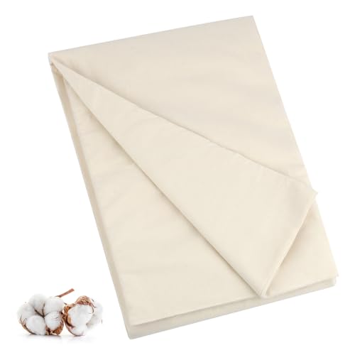 PEASUG 100% Cotton Muslin Fabric, 63 Inch X 10 Yards Unbleached Muslin Fabric By The Yard, Medium Weight Draping Fabrics Suitable for Sewing Embroidery, Garments, Crafts Material-Natural - color: Natural Unbleached, size: 10 Yards